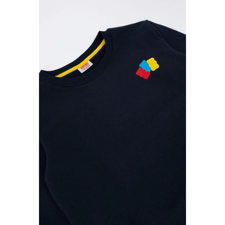 Haribo Kabartma Unisex Çocuk Sweatshirt - Lacivert
