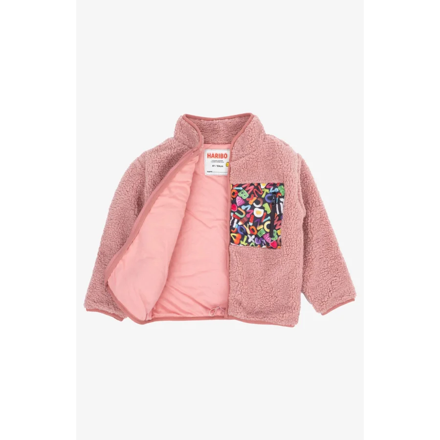 Haribo Tam Fermuarlı Çocuk Polar - Somon