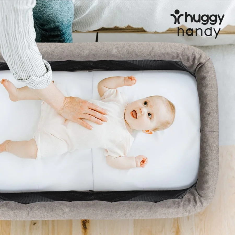 Huggy Handy Pratik Alüminyum Katlanabilir Portatif Beşik - Gri