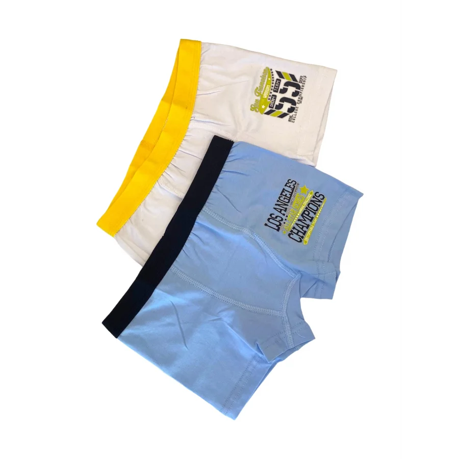 Katamino Ersan 2li Erkek Çocuk Boxer Set - Mavi Beyaz