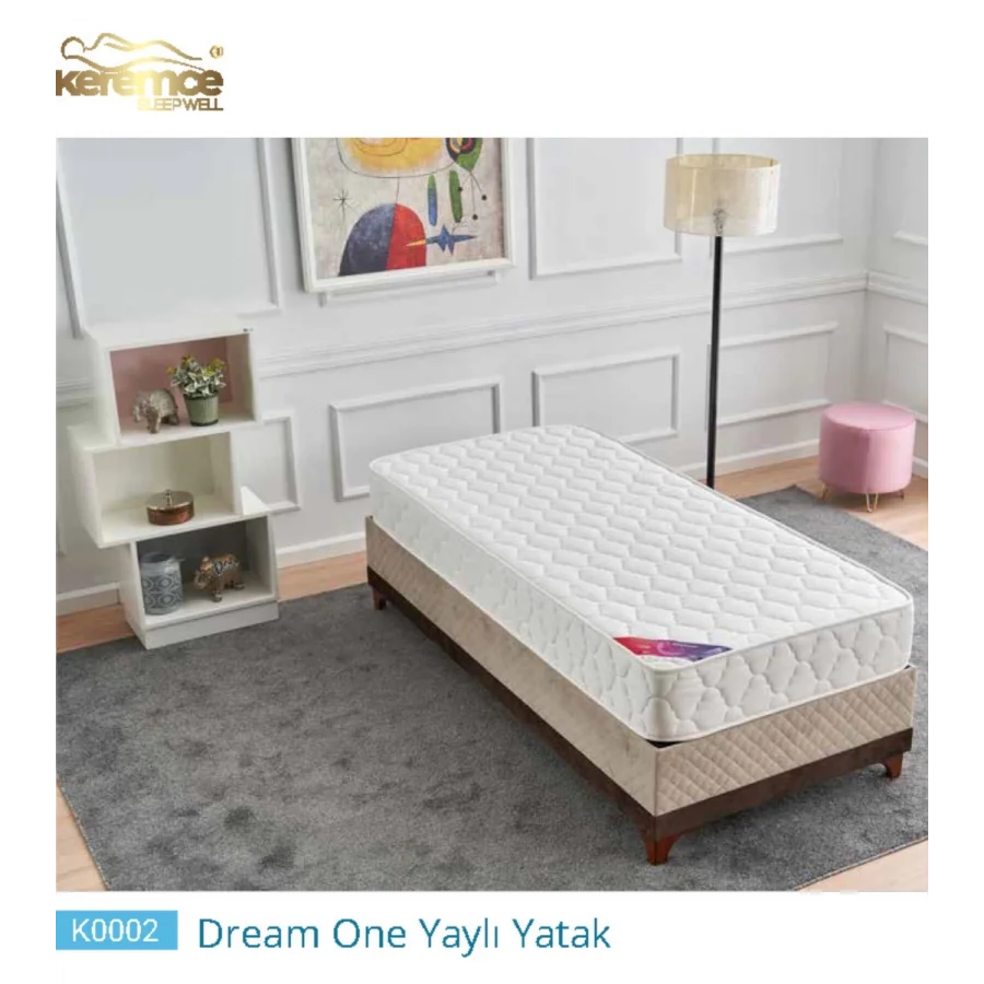 Keremce Dream One 90x190 Yaylı Yatak Beyaz