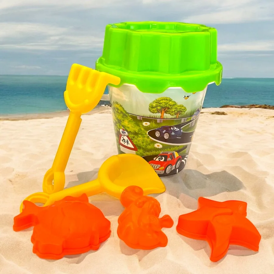 Kette Araba Resimli Plaj Kum Kovası Kum Küreği Ve Kalıpları