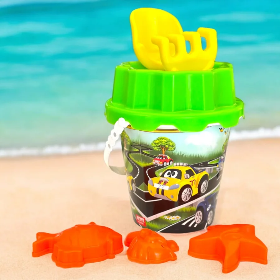 Kette Araba Resimli Plaj Kum Kovası Kum Küreği Ve Kalıpları