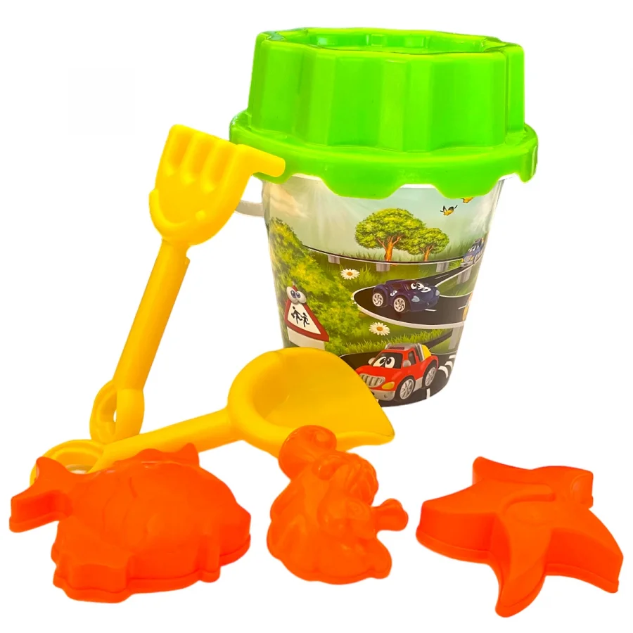 Kette Araba Resimli Plaj Kum Kovası Kum Küreği Ve Kalıpları