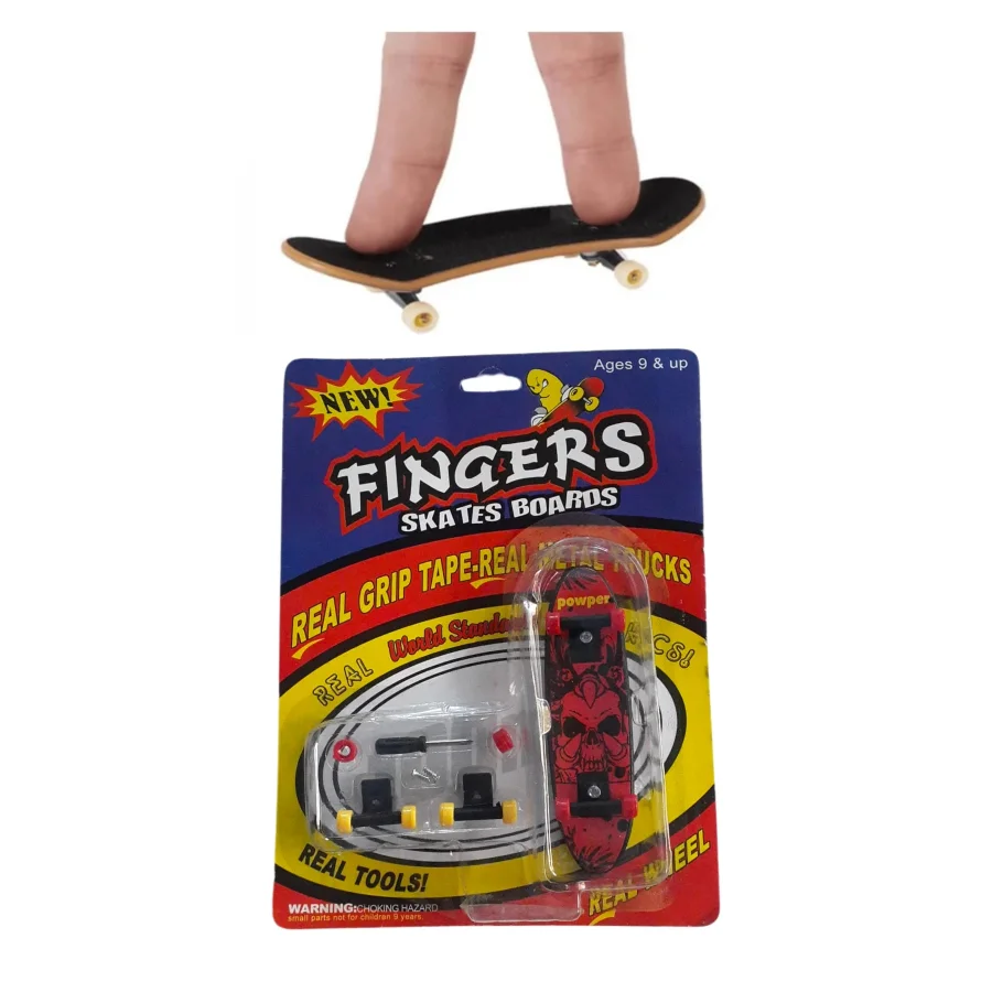 Kızılkaya Parmak Kaykay Değiştirilebilir Tekerli Stres Oyuncak Kaykayı - Kırmızı