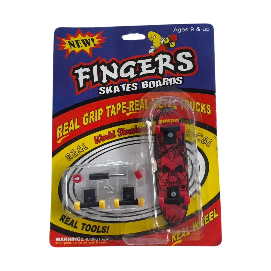 Kızılkaya Parmak Kaykay Değiştirilebilir Tekerli Stres Oyuncak Kaykayı - Kırmızı