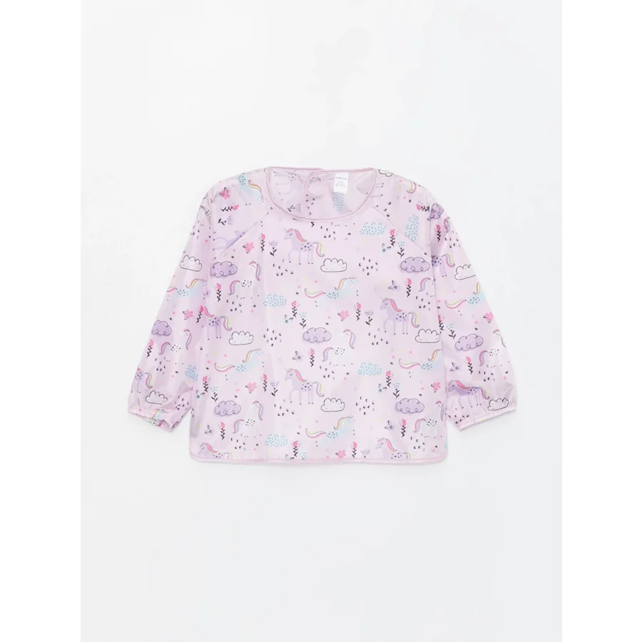 Lcw Unicorn Baskılı Kız Bebek Mama Ve Faaliyet Önlüğü