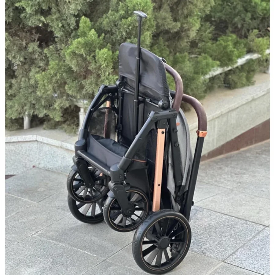 Luxmom Çift Yönlü Kabin Boy Bebek Arabası - Gri