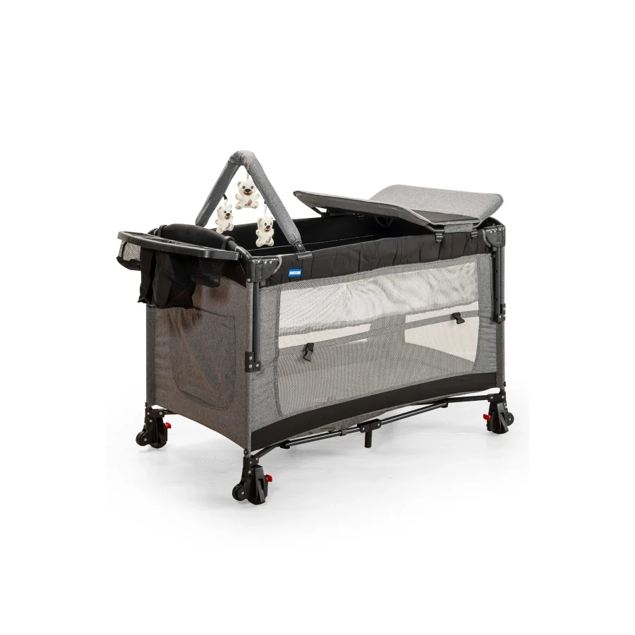 Maccon Ultimate Plus Anne Yanı Park Yatak Sallanır Oyun Parkı Beşik - Gri