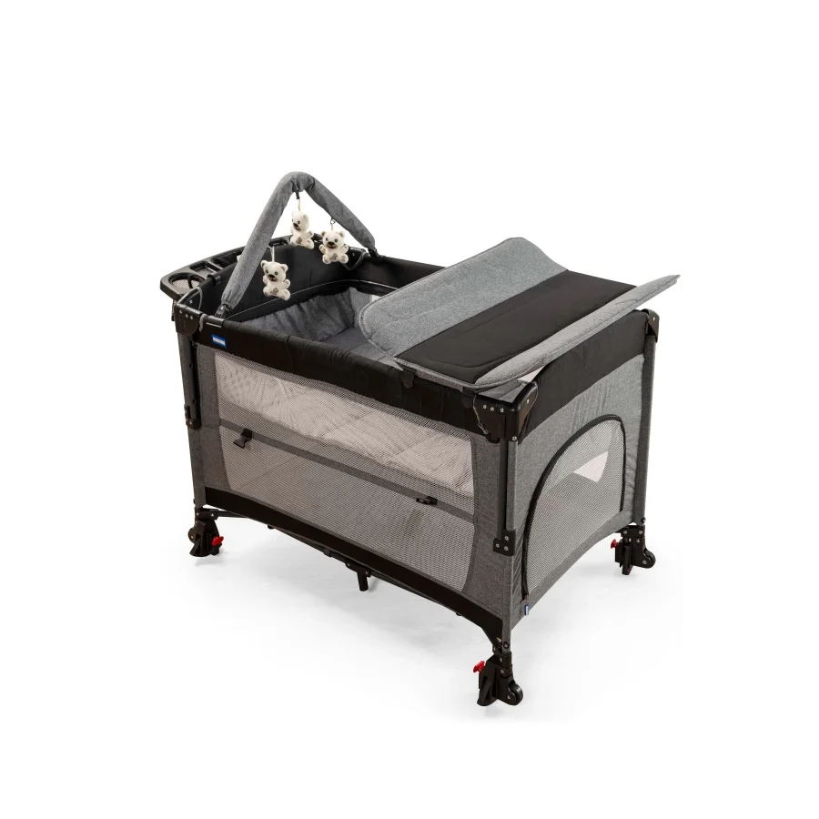 Maccon Ultimate Plus Anne Yanı Park Yatak Sallanır Oyun Parkı Beşik - Gri