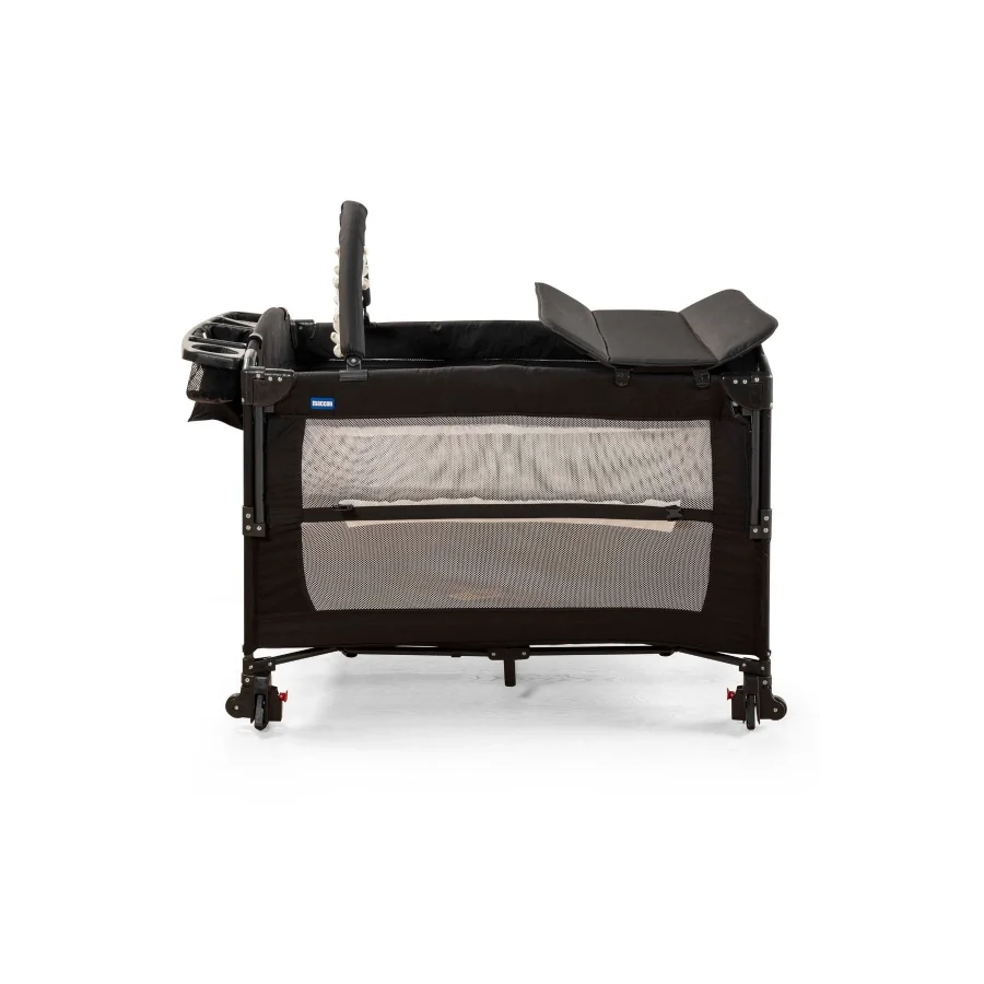 Maccon Ultimate Plus Anne Yanı Park Yatak Sallanır Oyun Parkı Beşik - Siyah