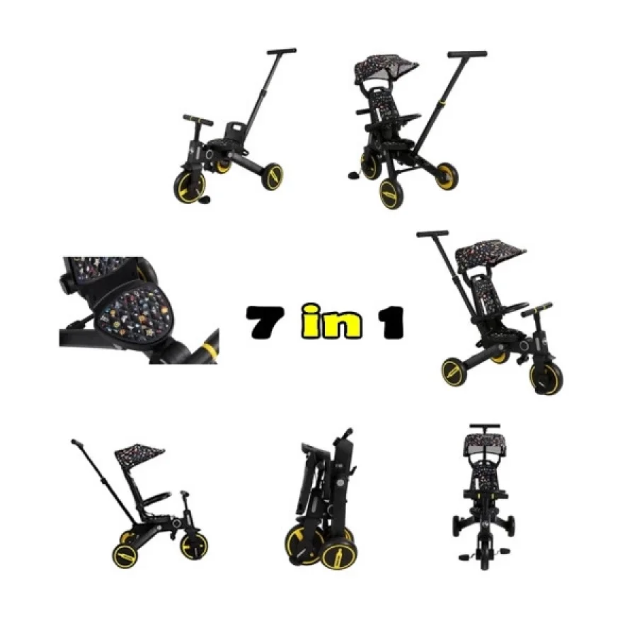 Maxi Taxi Easy Trike Ebeveyn Kontrollü Katlanır Çift Yönlü Bisiklet