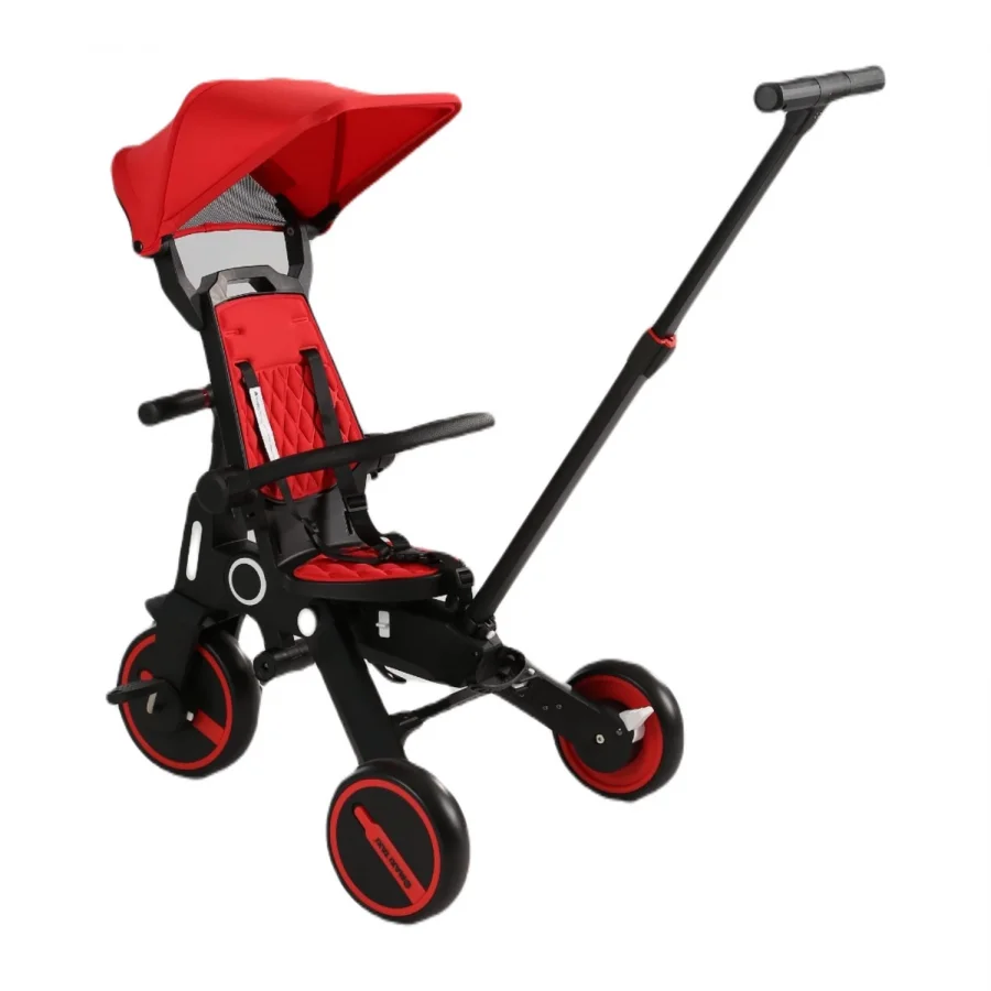 Maxi Taxi Easy Trike Ebeveyn Kontrollü Katlanır Çift Yönlü Bisiklet / Kırmızı