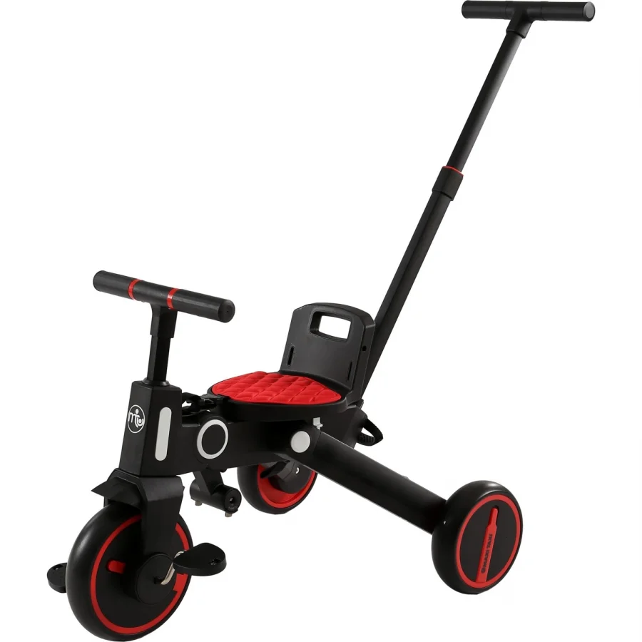 Maxi Taxi Easy Trike Ebeveyn Kontrollü Katlanır Çift Yönlü Bisiklet / Kırmızı