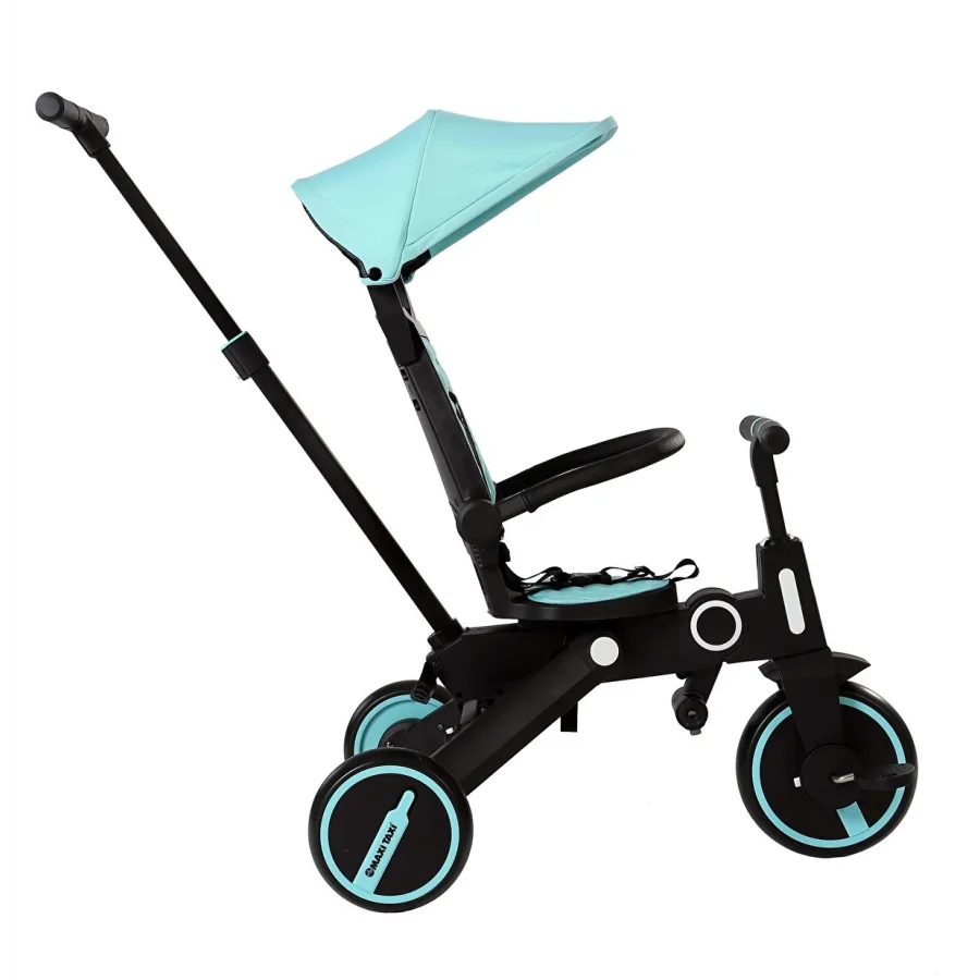 Maxi Taxi Easy Trike Ebeveyn Kontrollü Katlanır Çift Yönlü Bisiklet / Mavi