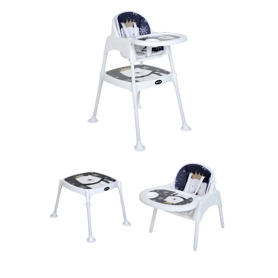 Maxi Taxi Feeding Pandalı Desenli 3 In 1 Mama Sandalyesi