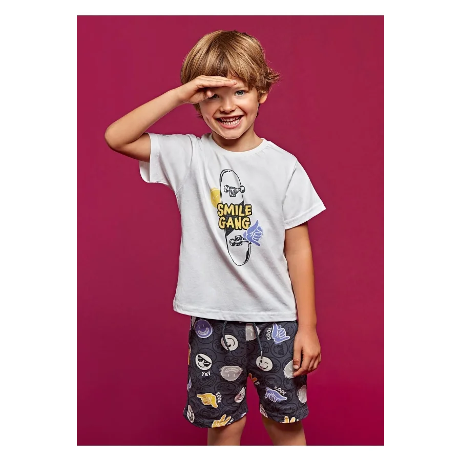 Mayoral Erkek Çocuk Baskılı Şort Takım