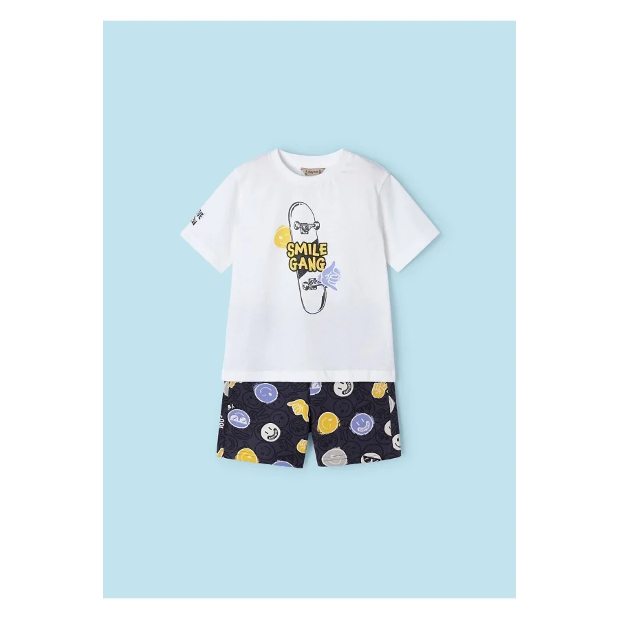 Mayoral Erkek Çocuk Baskılı Şort Takım