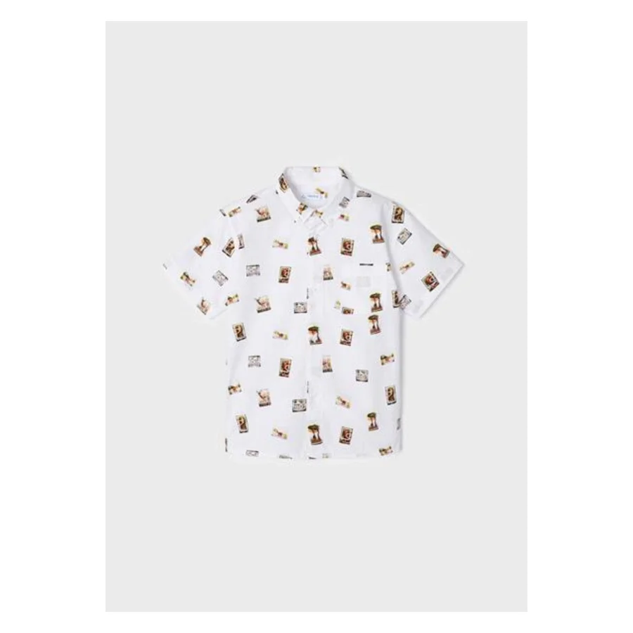 Mayoral Erkek Çocuk Beyaz Gömlek Kısa Kol