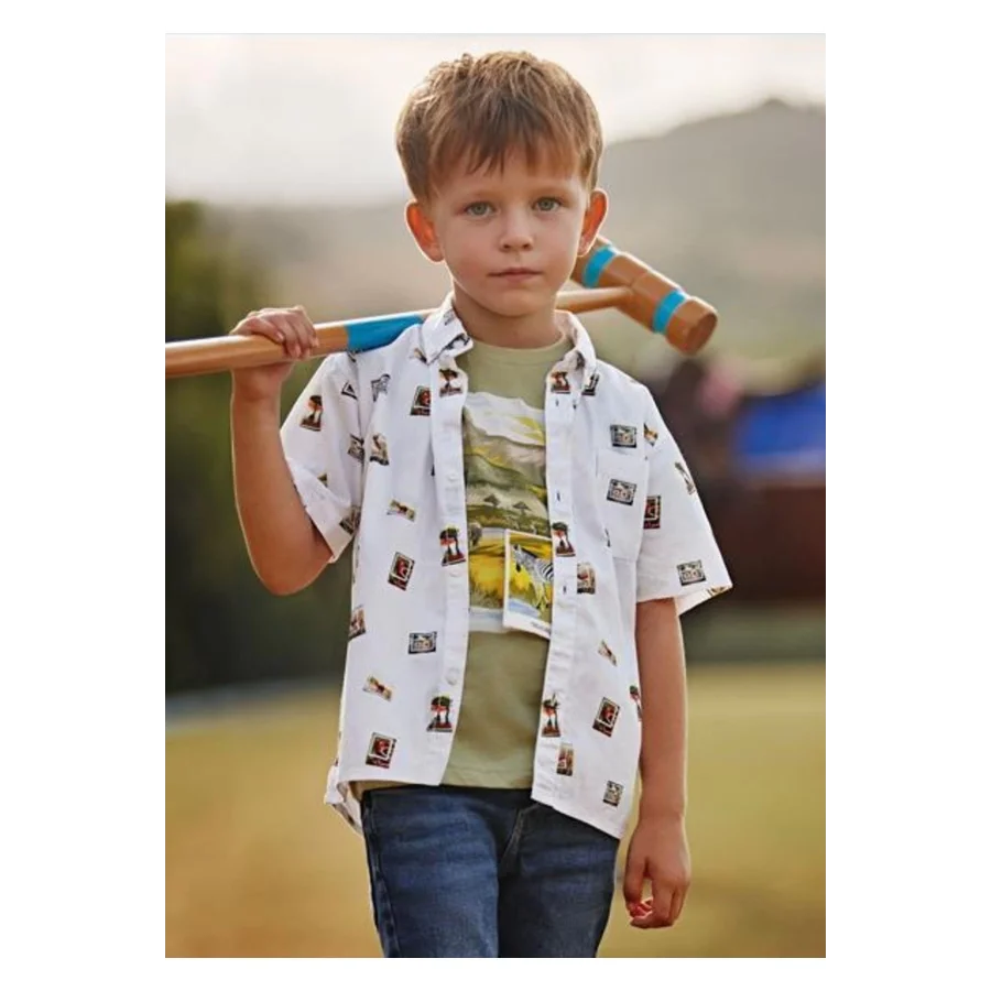 Mayoral Erkek Çocuk Beyaz Gömlek Kısa Kol