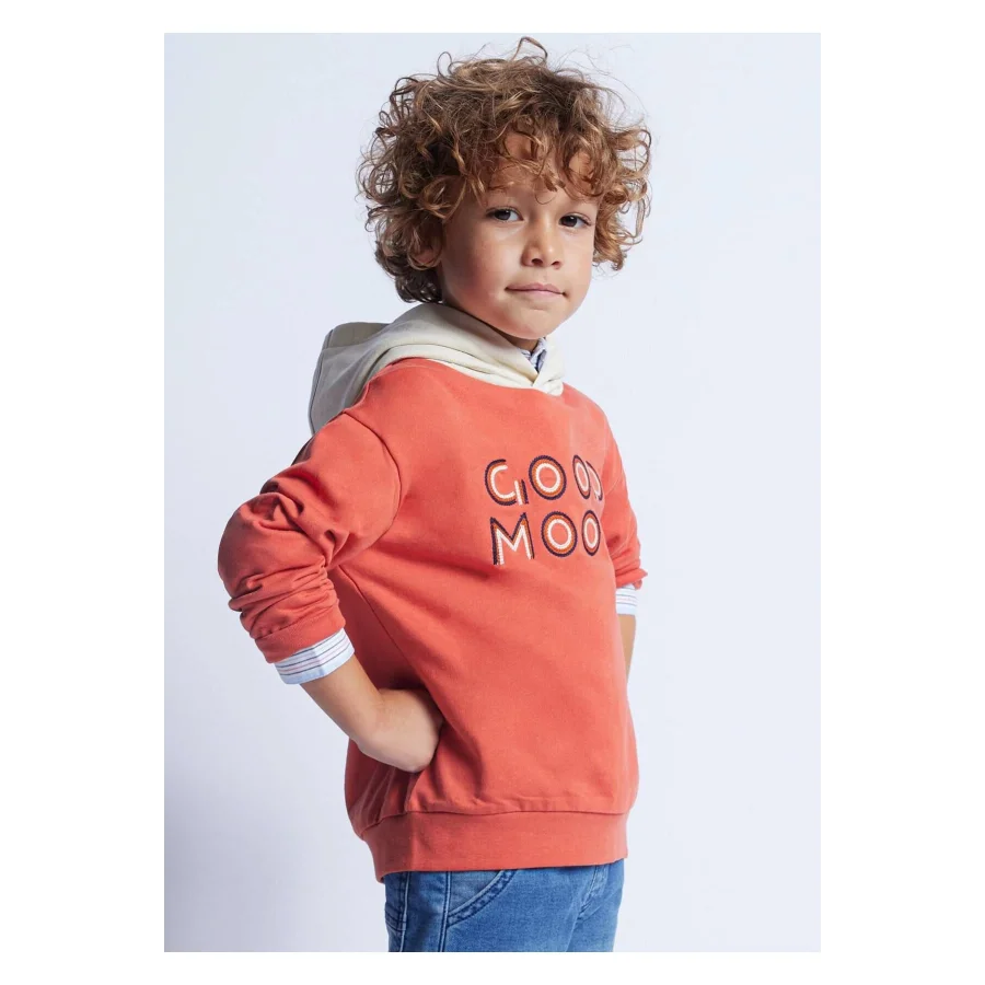 Mayoral Erkek Çocuk Kapüşonlu Sweatshirt-Kırmızı