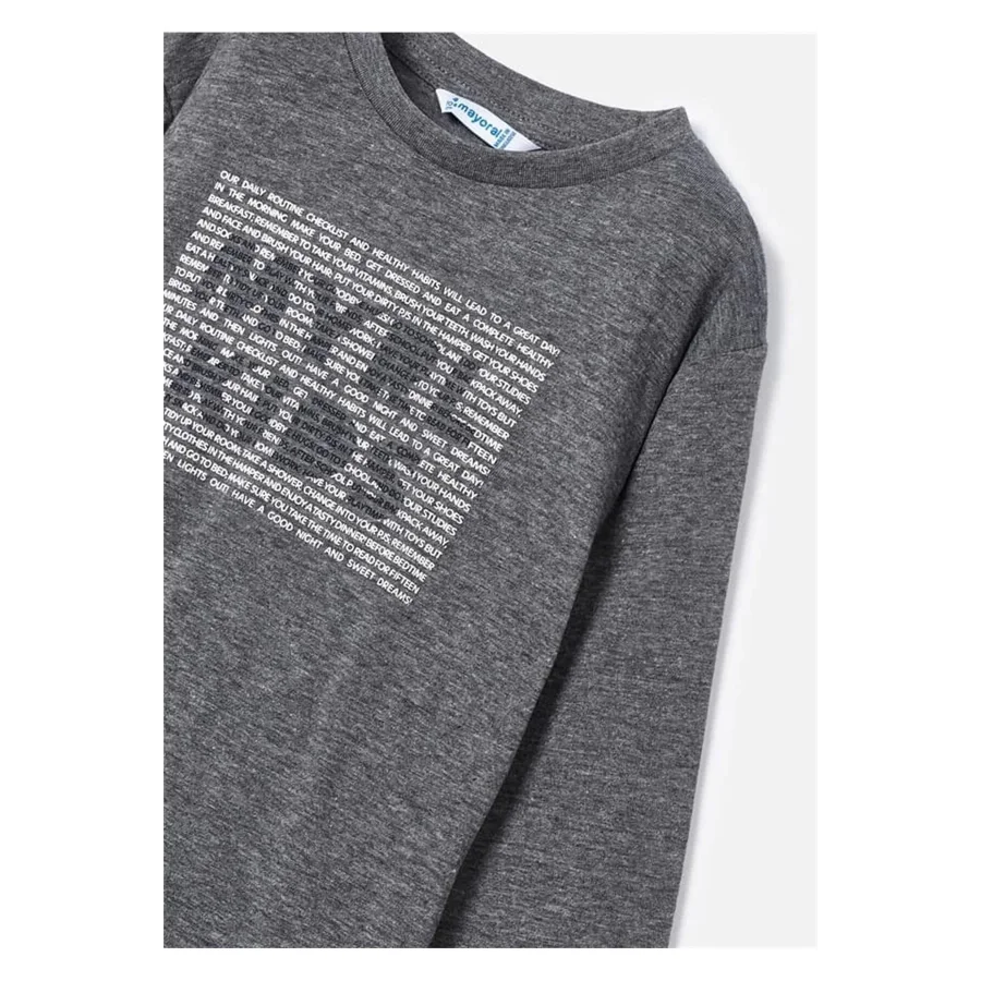 Mayoral Erkek Çocuk Uzun Kol Basic Tişört Gri