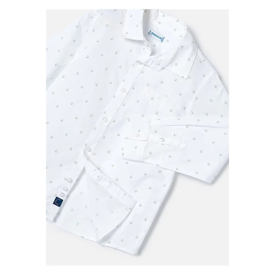 Mayoral Erkek Çocuk Uzun Kollu Gömlek Beyaz 3124