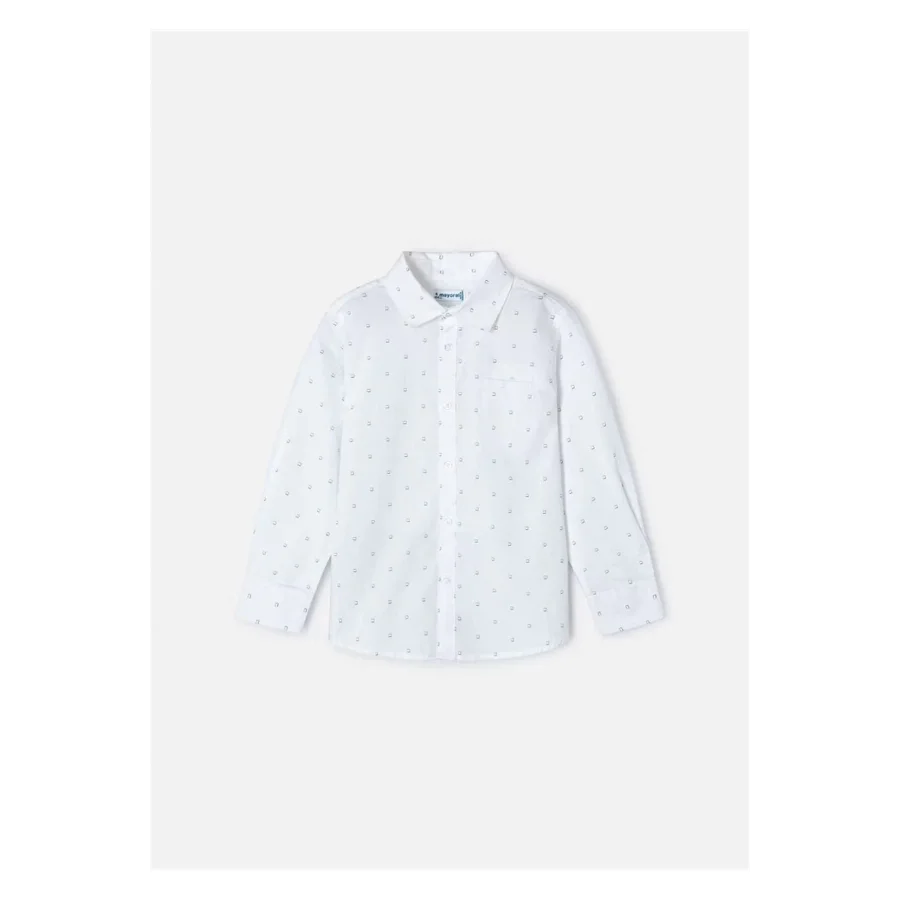 Mayoral Erkek Çocuk Uzun Kollu Gömlek Beyaz 3124