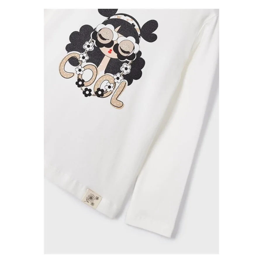 Mayoral Kız Çocuk Baskılı Uzun Kol Tshirt