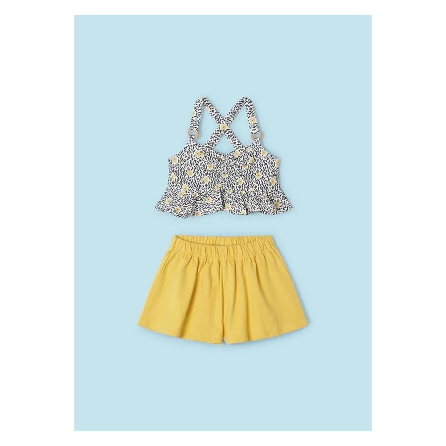 Mayoral Kız Çocuk Çapraz Askılı Şortlu 2Li Takım