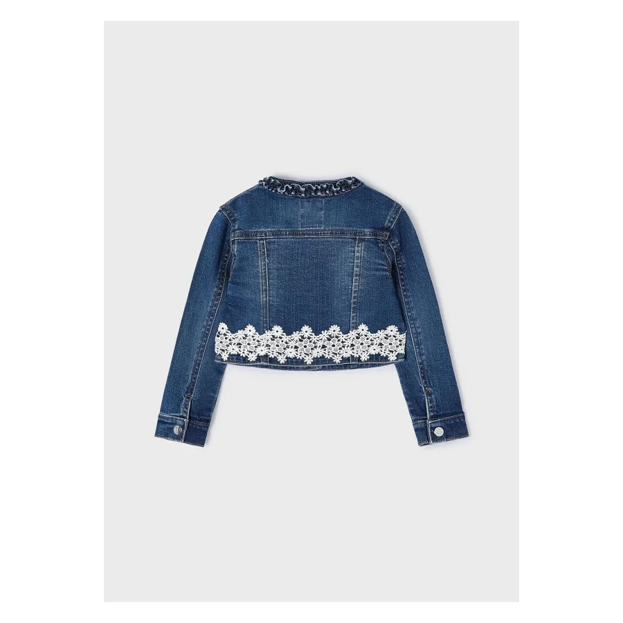 Mayoral Kız Çocuk Nakışlı Kot Ceket