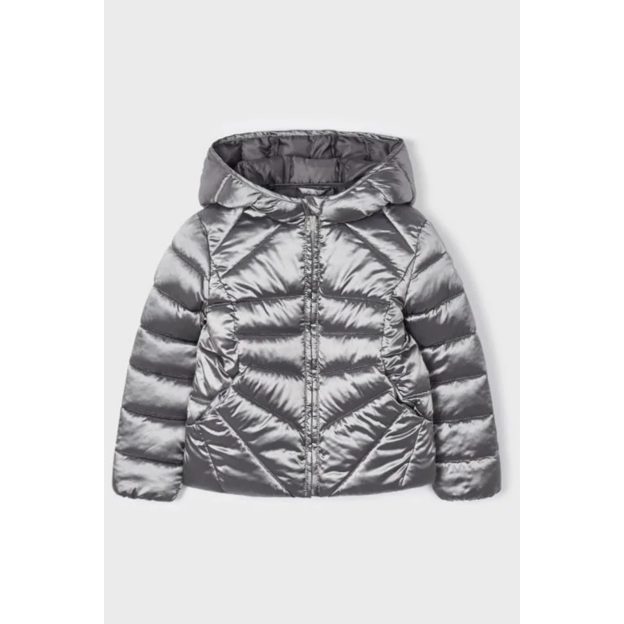 Mayoral Kız Çocuk Parlak Elyaflı Kışlık Mont 4416 Metalic