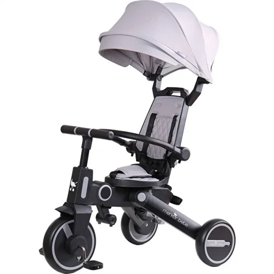 Merkür Bebe Falky Üç Tekerlekli Bebek ve Çocuk Bisikleti Gri