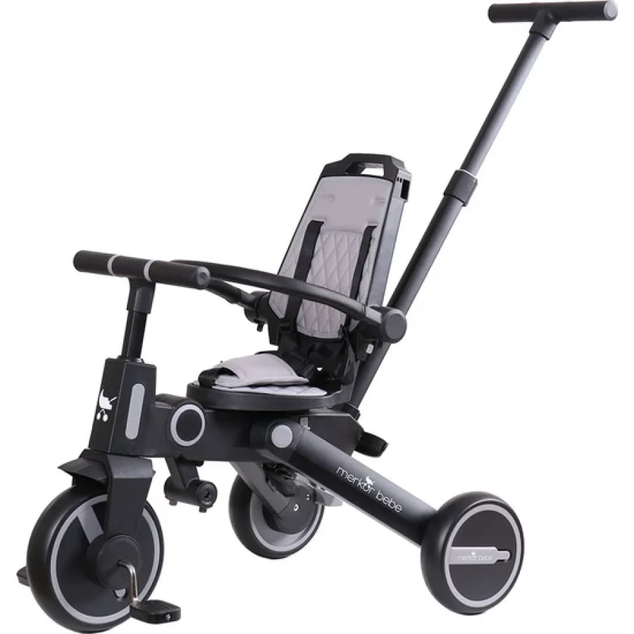 Merkür Bebe Falky Üç Tekerlekli Bebek ve Çocuk Bisikleti Gri