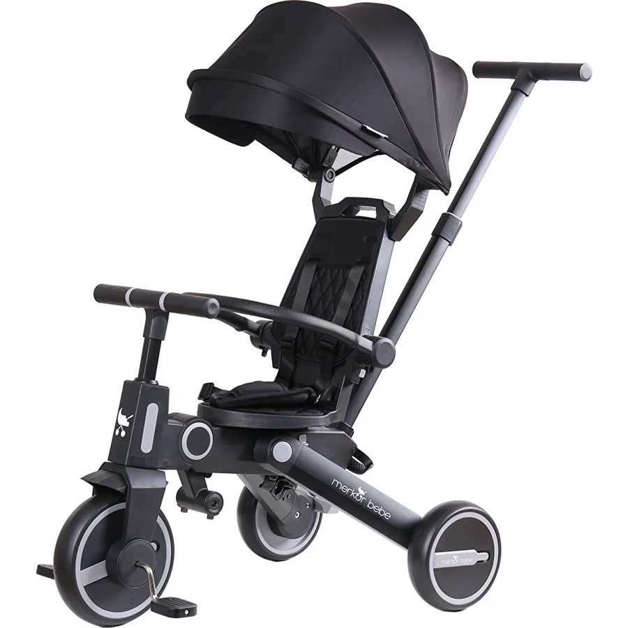 Merkür Bebe Falky Üç Tekerlekli Bebek ve Çocuk Bisikleti Siyah