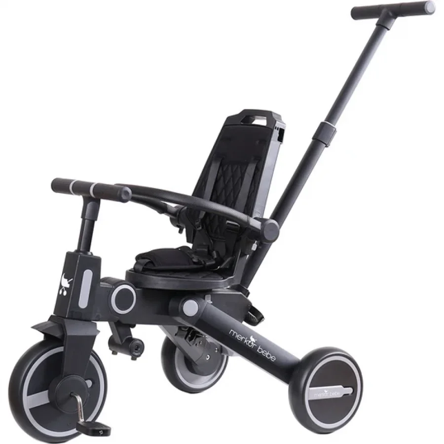 Merkür Bebe Falky Üç Tekerlekli Bebek ve Çocuk Bisikleti Siyah