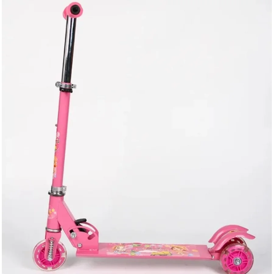 Metal Katlanır 3 Tekerlekli Işıklı Tekerlekli Çocuk Scooter