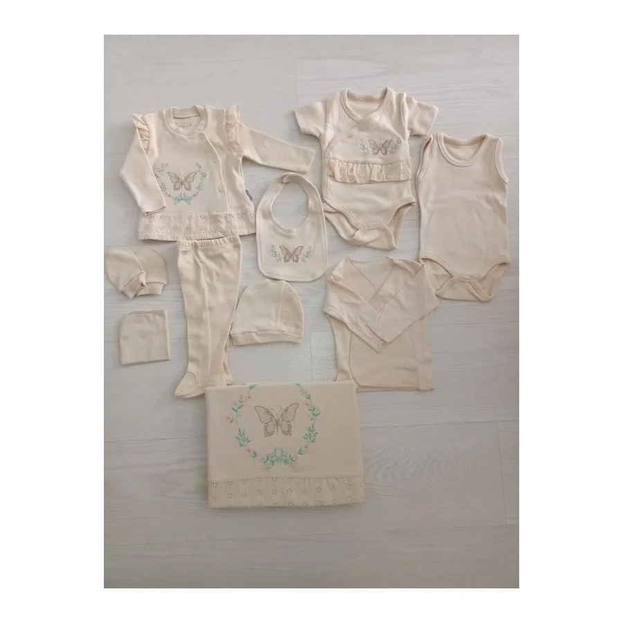 Nenny Baby Kelebekli 10lu Butterfly Organik Zıbın Seti