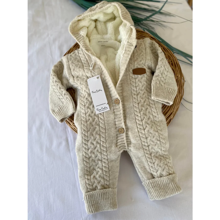 Pierre Cardin Triko Welsoft Dolgulu Tulum - Krem