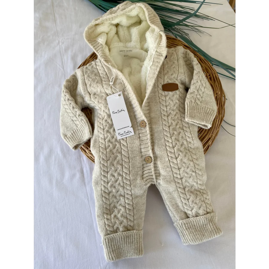 Pierre Cardin Triko Welsoft Dolgulu Tulum - Krem