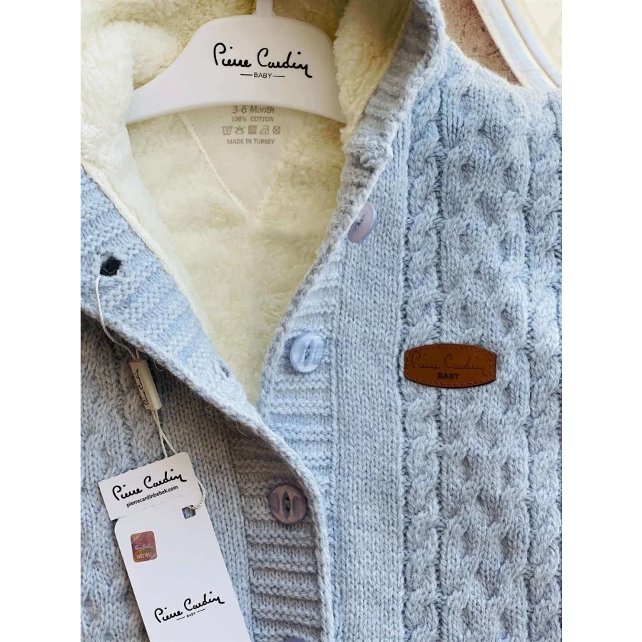 Pierre Cardin Triko Welsoft Dolgulu Tulum - Mavi