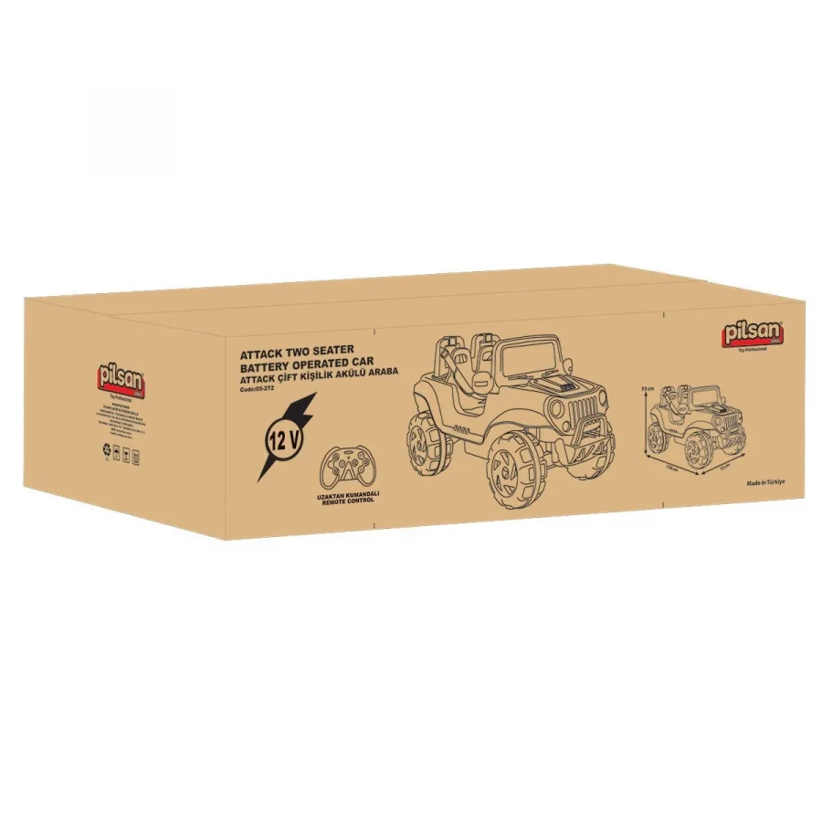 Pilsan Attack 12V Uzaktan Kumandalı Çift Kişilik Akülü Araba