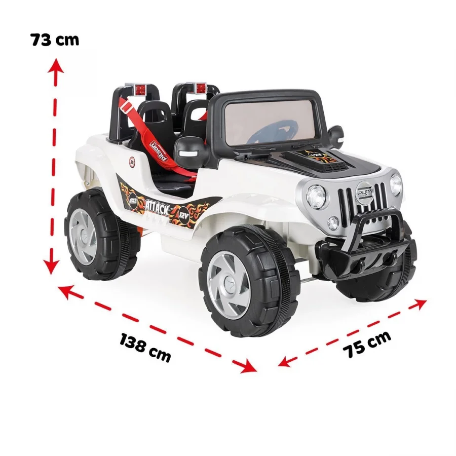 Pilsan Attack 12V Uzaktan Kumandalı Çift Kişilik Akülü Araba