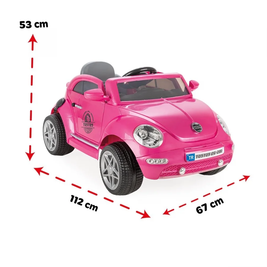 Pilsan Tostos Uzaktan Kumandalı 12 V Akülü Araba Pembe