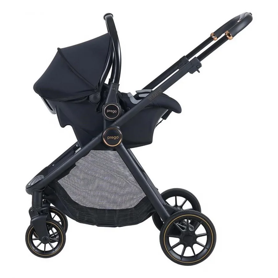 Prego 2028 Venüs Travel Sistem Bebek Arabası Siyah