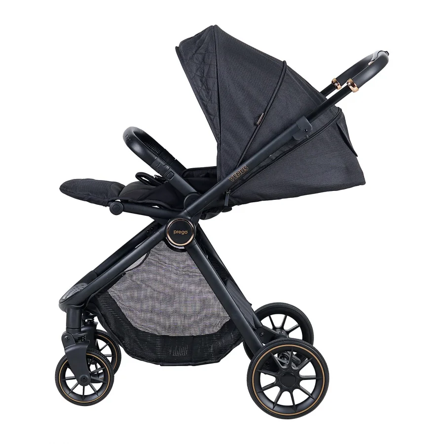 Prego 2028 Venüs Travel Sistem Bebek Arabası Siyah