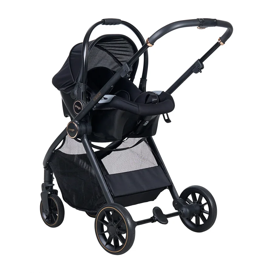 Prego 2028 Venüs Travel Sistem Bebek Arabası Siyah
