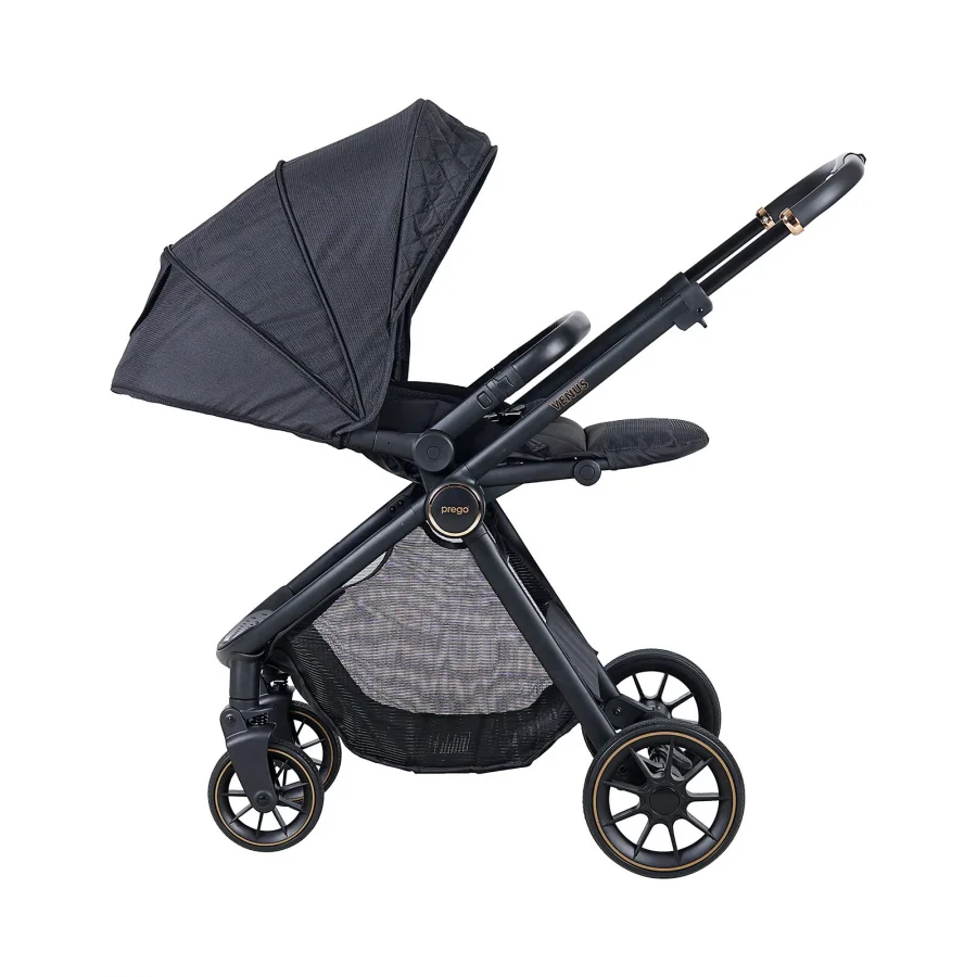 Prego 2028 Venüs Travel Sistem Bebek Arabası Siyah
