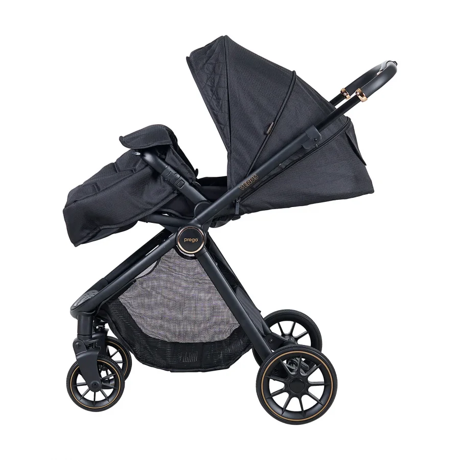 Prego 2028 Venüs Travel Sistem Bebek Arabası Siyah