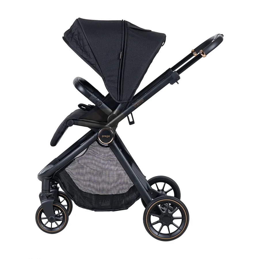 Prego 2028 Venüs Travel Sistem Bebek Arabası Siyah